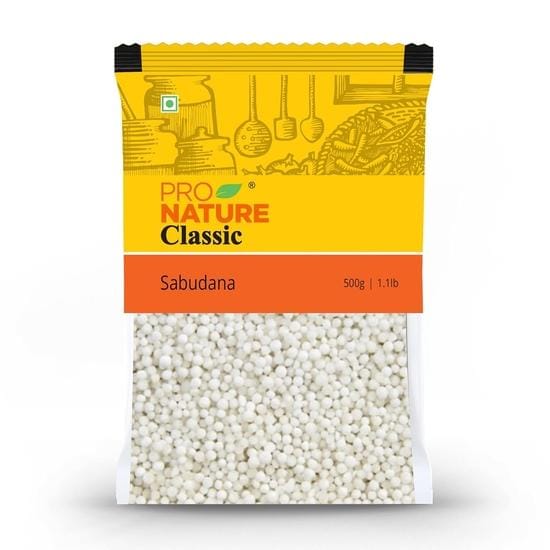 Pro Nature Biologische Sabudana 500 gram yellow