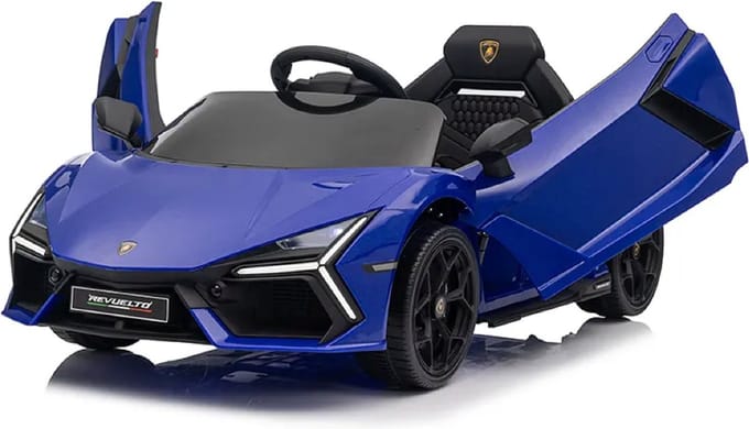 Lamborghini Revuelto Kinderauto Blauw | 12V