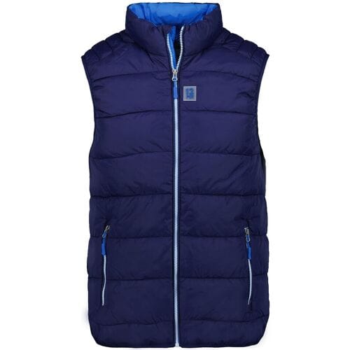 Ragman Body-Warmer Padded Vest Stand Up Zip Collar Side Pockets Ocean Blue / male