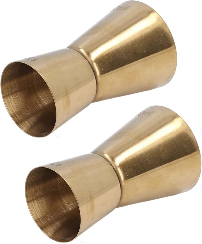 Cocktail Jigger - Bar Maatbeker - Drankjes Afmeten - Dubbele Kop - 15 30ml - Goud