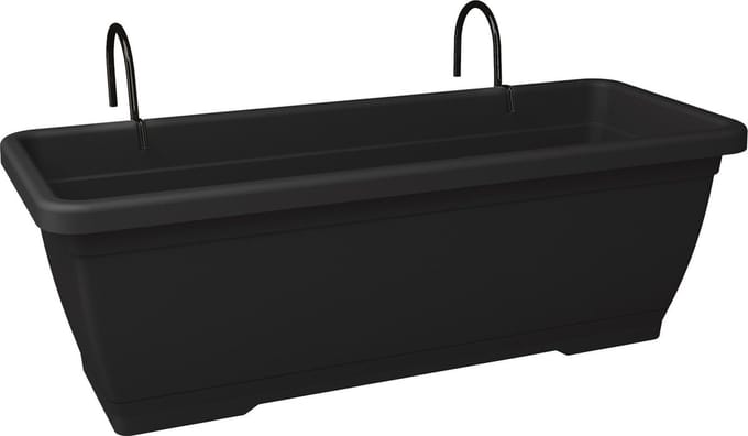 Bloembak Balkonbak Prima Vera Plus Set 40x20x17cm ANTRACIET Nicoli
