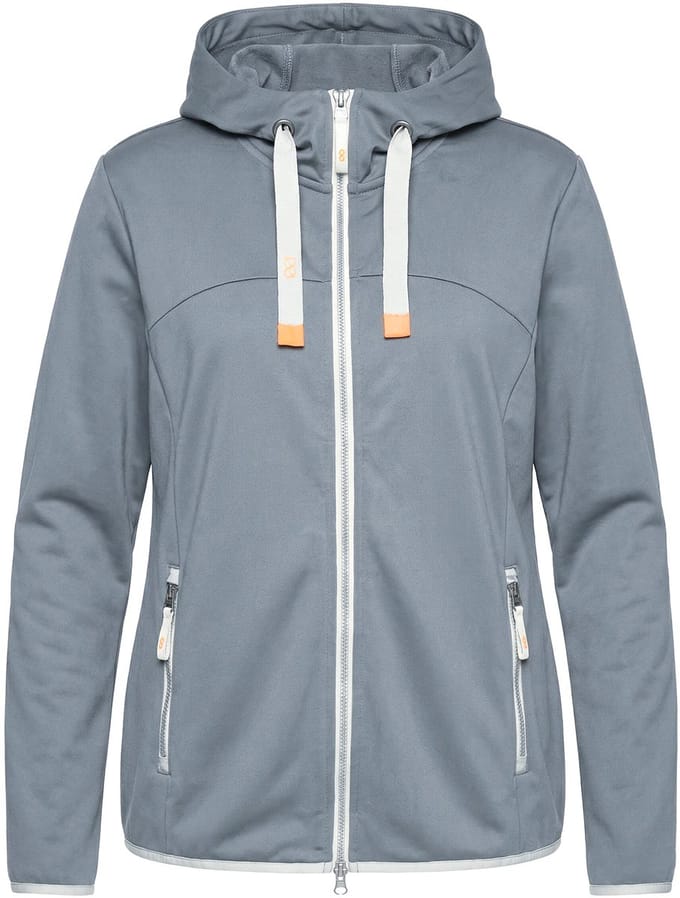 Laurasøn - Dames - Lifestyle sweatvest met capuchon - Groene agave - Maat 40+