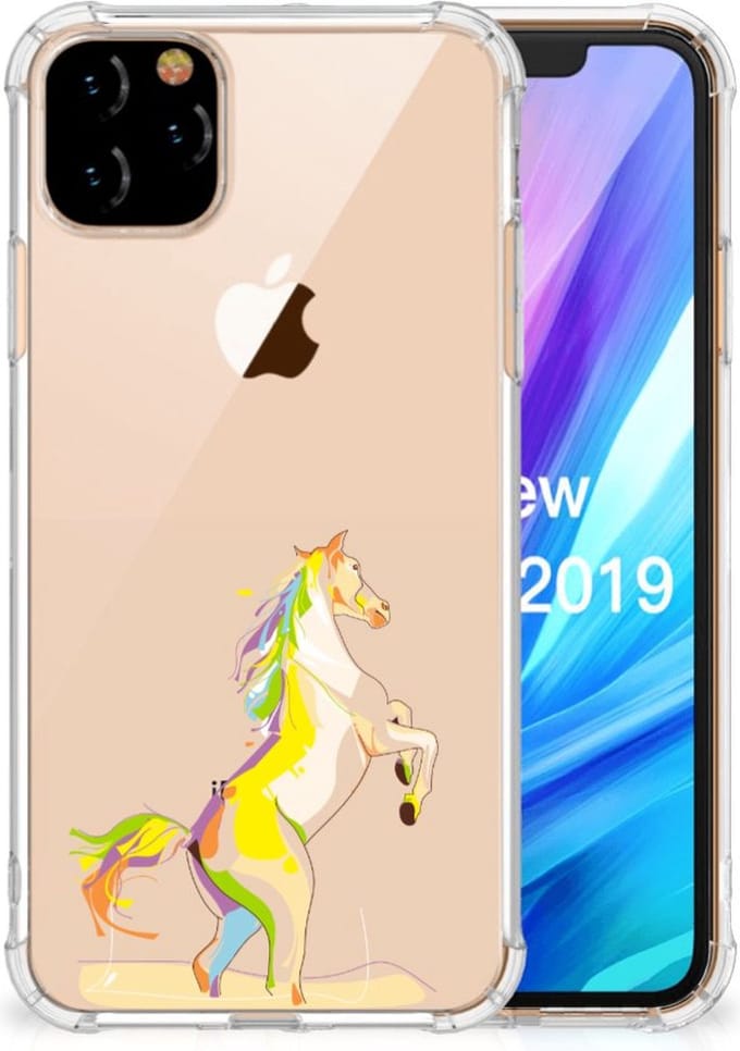 Apple iPhone 11 Pro Max Stevig Bumper Hoesje Horse Color