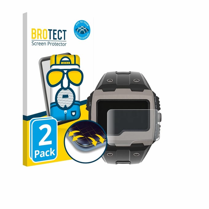 BROTECT - Screenprotector voor Timex Expedition Grid Shock - Folie Beschermfolie matte volledig dekking 2 Stuks