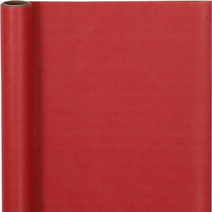 CC Recycled Cadeaupapier 50 cm 5 m Rood