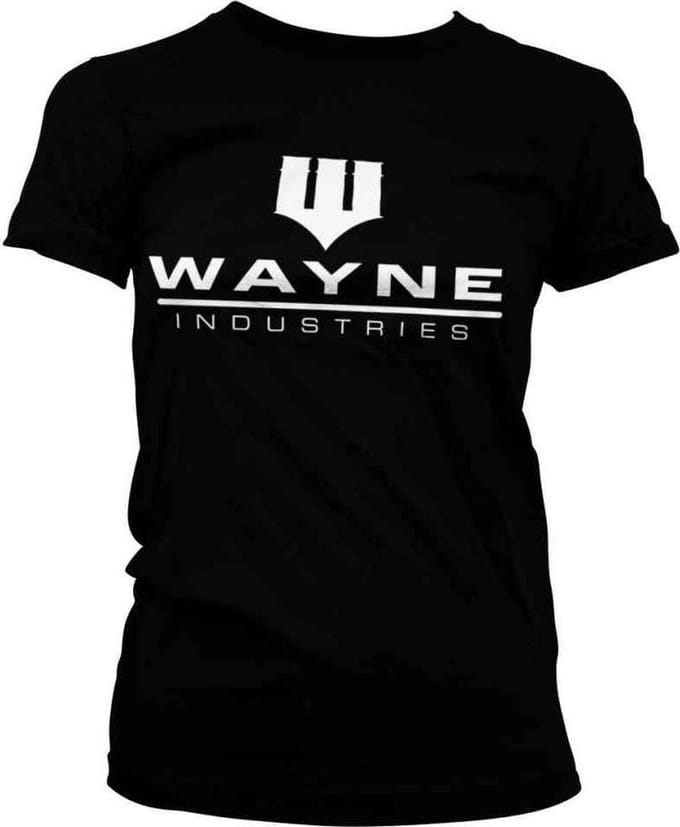DC Comics Batman Dames Tshirt -M- Wayne Industries Logo Zwart