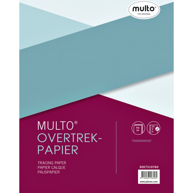 Multo ringbandinterieur - A4 - 23-gaats - overtrekpapier 65 grams - 50 vel - MU-3007310760