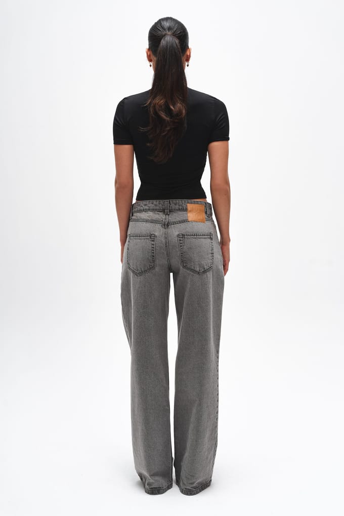 BENU Dames Grijze Straight Leg Jeans