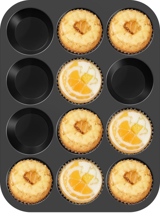Muffinvorm van siliconen voor muffins, 1 stuk, zwart