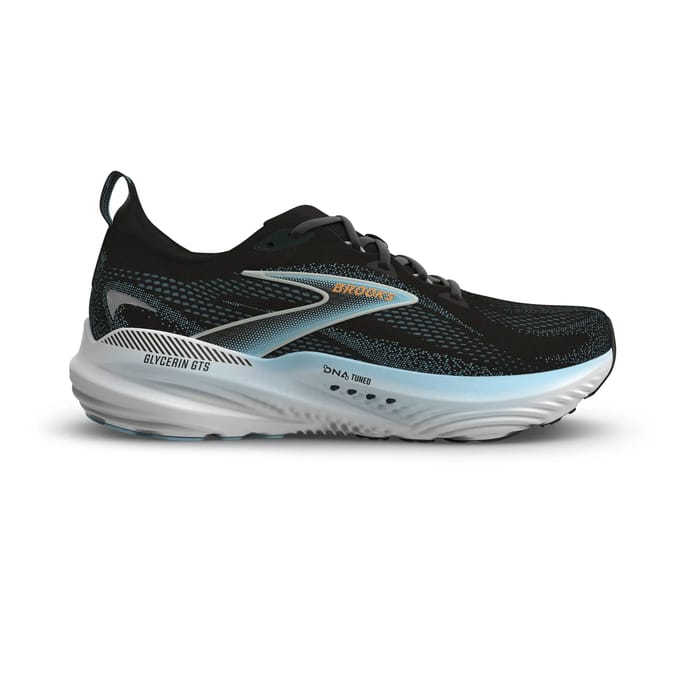 Brooks Glycerin GTS 22 Hardloopschoenen - Black/Atomizer/Blazing Orange - Maat 42.5 - Heren