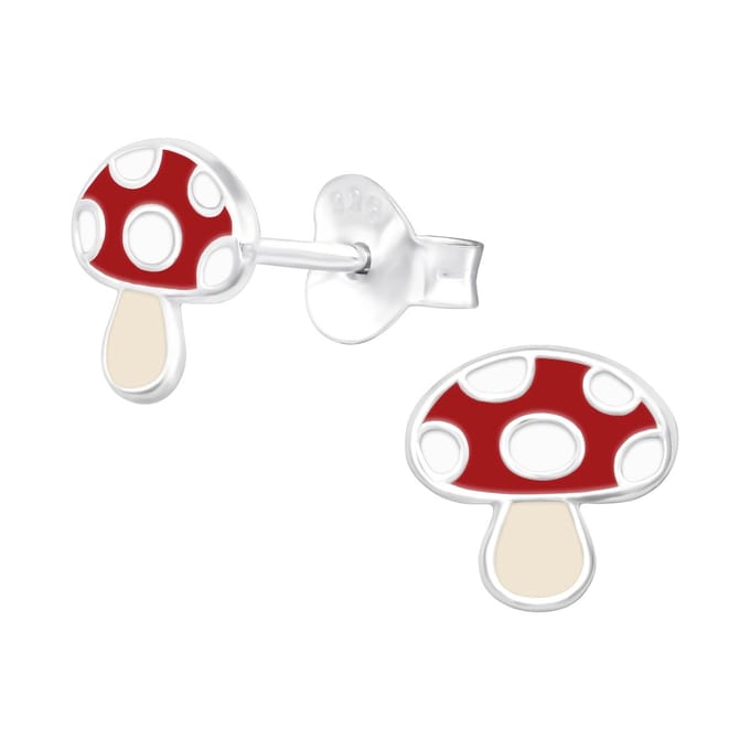 Princess Oorbellen Berber - 925 Zilver E-Coating - Paddestoel - ∅7mm