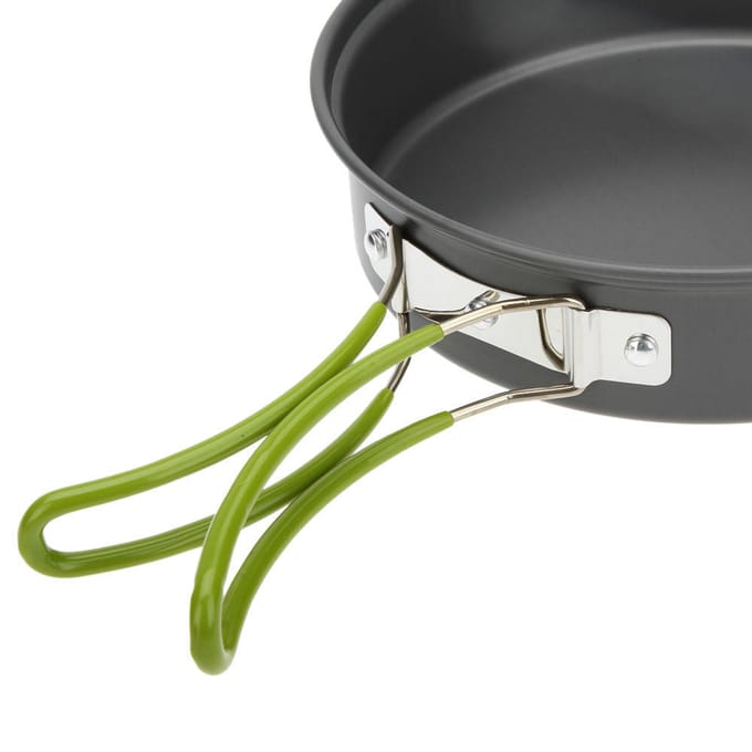 Lixada Draagbare Outdoor Servies Camping Kookgerei 2-3 Personen Multifunctionele Draagbare Kookset black