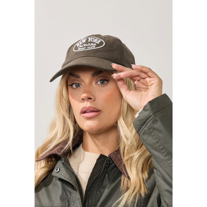 Yours Bruine Baseballpet Met ‘New York’Slogansize One Size