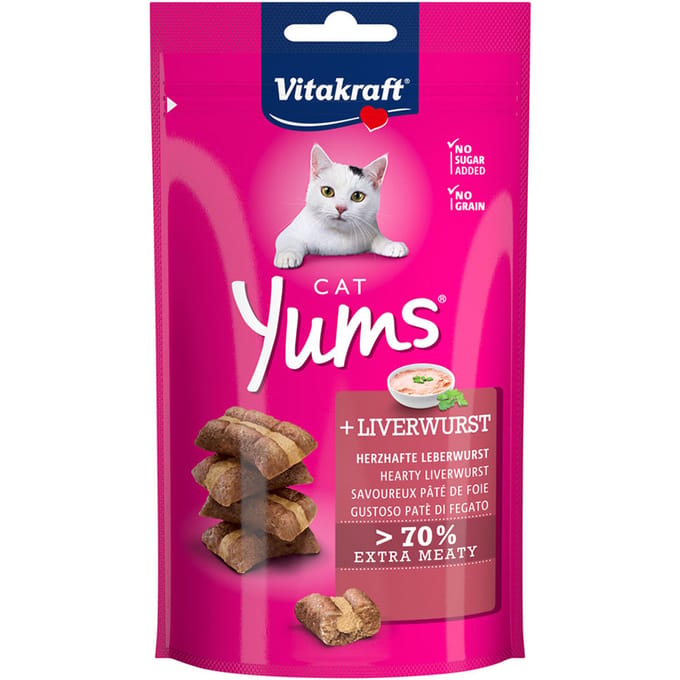 3x40g Cat Yums Leverworst Vitakraft Kattensnacks