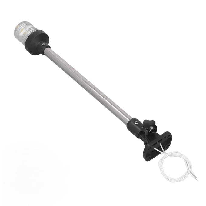 LED Anker Navigatielicht 18 Inch Marine Rondom Boot Hek Wit Licht 12 Of 24V 3W met 2 gray