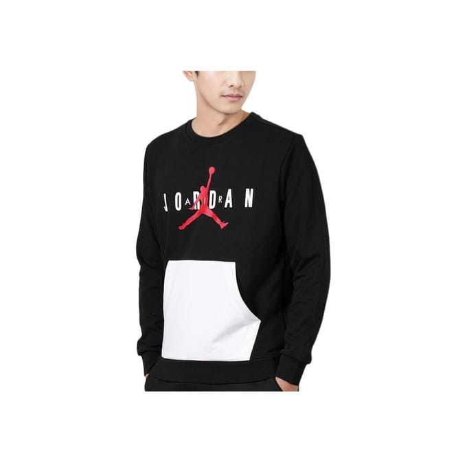 Air Jordan Groot Logo Casual Sport Pullover Hoodie Heren Tops Zwart AR4785-010 L white