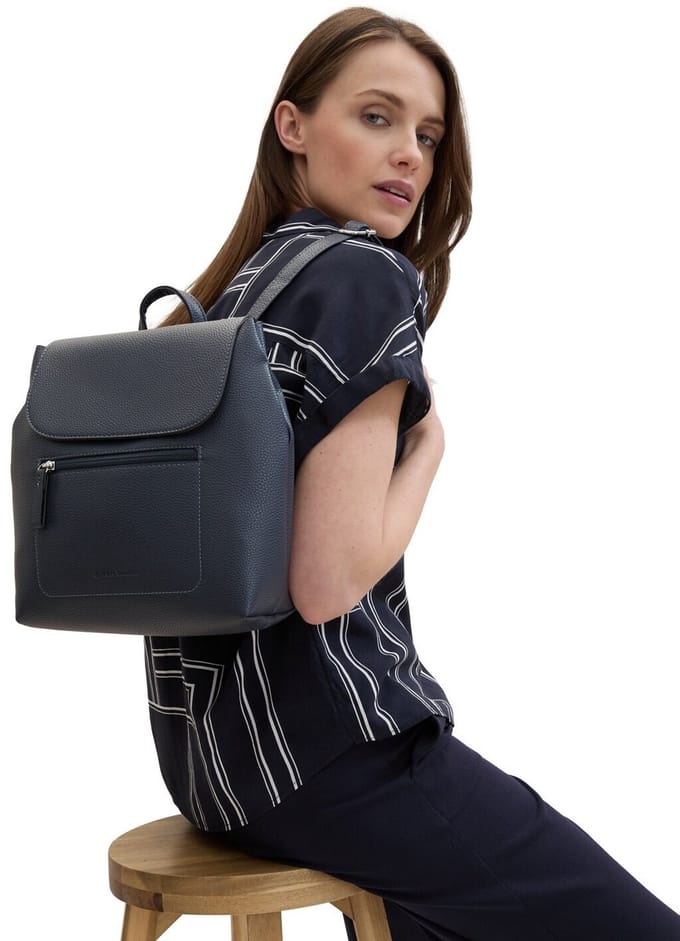 Tom Tailor - TTELIS S rugzak van kunstleer - Maat ONESIZE - dark blue