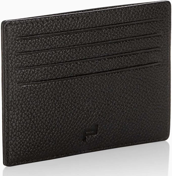 PORSCHE DESIGN Leren Kaarthouder Voyager Cardholder 8 Black Zwart