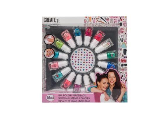 Create it! Nagellak Set 16 potjes met nagelsticker Opmaken en sieraden
