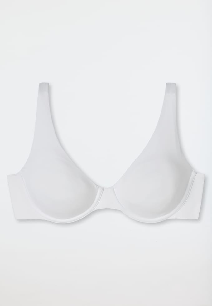 Beugelbeha met voorgevormde cups, wit - Unique Micro 75D