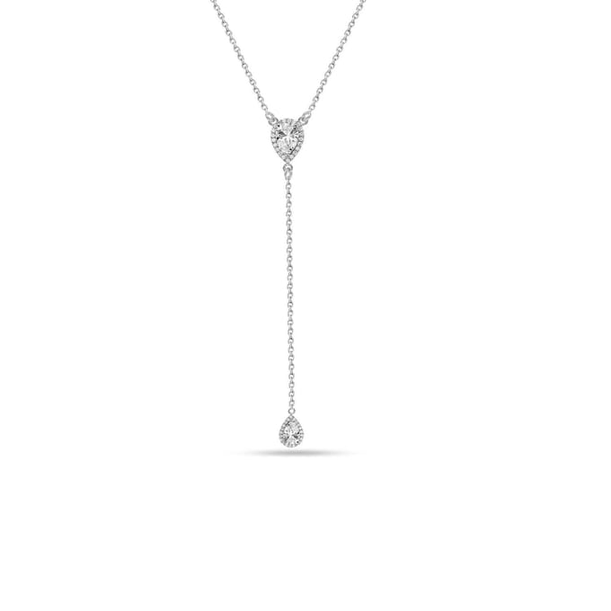 Vrouwen Dubbele Druppelketting in 925 Sterling Zilver BICLL028