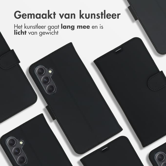 Accezz Hoesje - Geschikt voor Samsung Galaxy A55 (5G) - Wallet Softcase Bookcase - Zwart