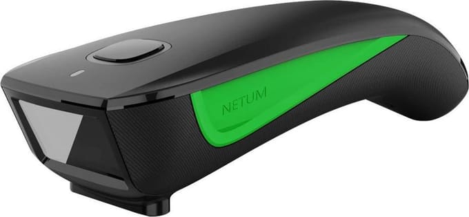 Netum C740 Pocket Mini Barcodescanner - Bluetooth & 2.4GHz Wireless - 1D Handscanner - Voor iPhone, Android & PC - Incl. Trekkoord & USB - Zwart