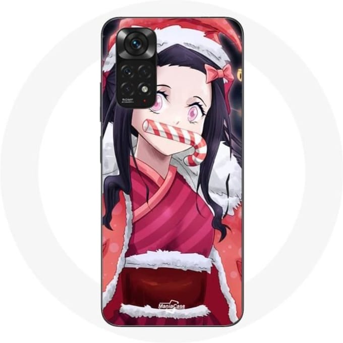 Coque pour Xiaomi Redmi Note 11S Anime Demon Slayer Kamado Nezuko Le jour de Noël 2023