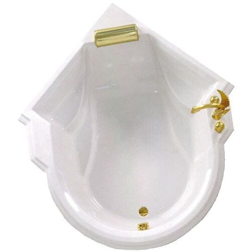 Caribia Santorini corner bathtub 114 x 186 cm Santorini incl. foot frame