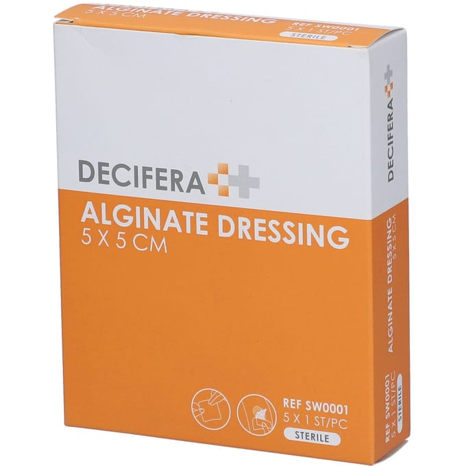 Decifera Alginate Dressing 5 x cm SW0001 Pleister