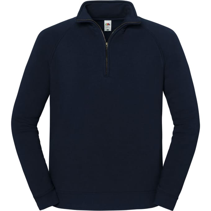 Fruit of the Loom Heren Iconic Premium Sweatshirt met Quarter Zip (Deep Navy)