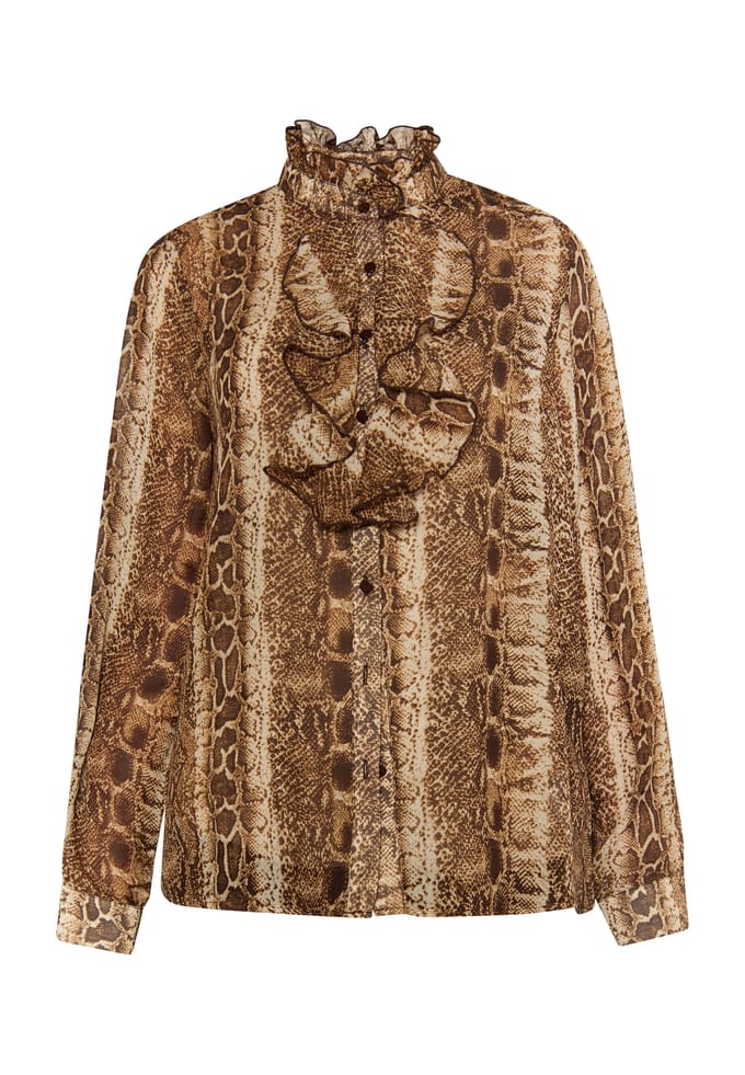 Faina Blouse Dames bruin beige