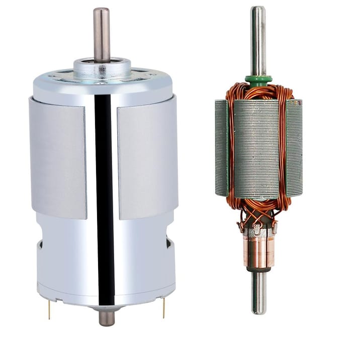 12V 100W Elektrische Micro DC Motor met Ronde As 12000r/min Hoge Snelheid Groot Koppel