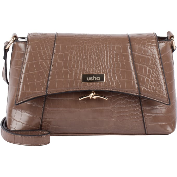 usha schoudertas Dames taupe