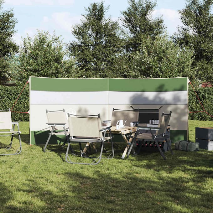 vidaXL - Windscherm - camping - waterdicht - 340x130 - cm - groen