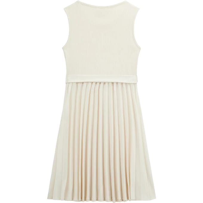 Mouwloze plissé jurk met riem voor meisjes Guess
