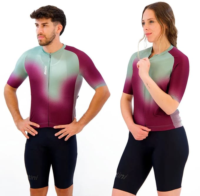 Santini Aura Korte Mouw Wielertrui Veelkleurig M