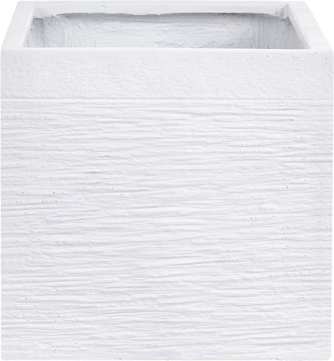 PAROS - Plantenbak - Wit - 40x40x38 cm - Klei-vezelmengsel