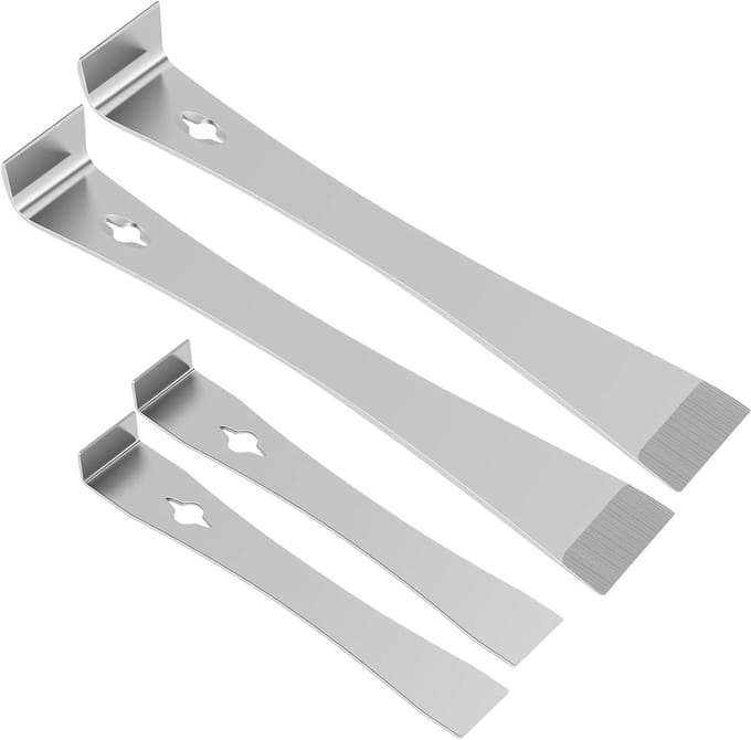 1Set Pry Bar Schraper Set Met Ingebouwde Nail Puller Rvs Platte Tool Multifunctionele Crowbar Voor Nail Trekken