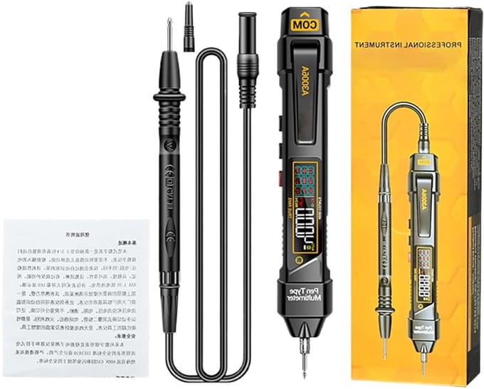 Digitale Spanningsmeter - Pen Tester - Elektrische Metingen - Intelligent Display - 19 cm - Zwart