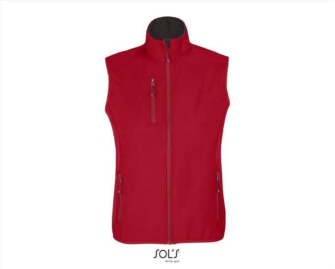 SOL'S Women´s Falcon Zipped Softshell Bodywarmer L03826 - Pepper Red - S