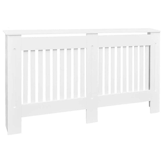 vidaXL Radiatorombouw 152 cm bewerkt hout wit