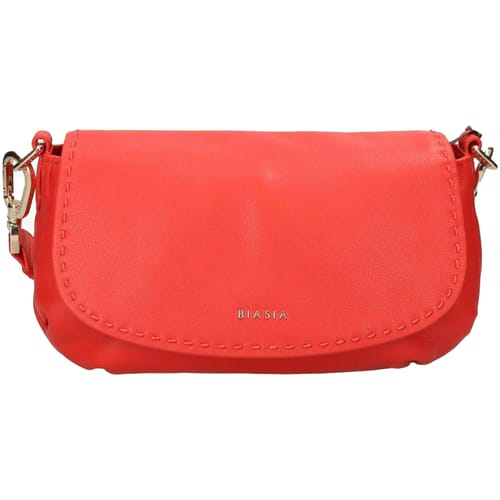 BIASIA Leren schoudertas Path Flap Bag Corallo rood