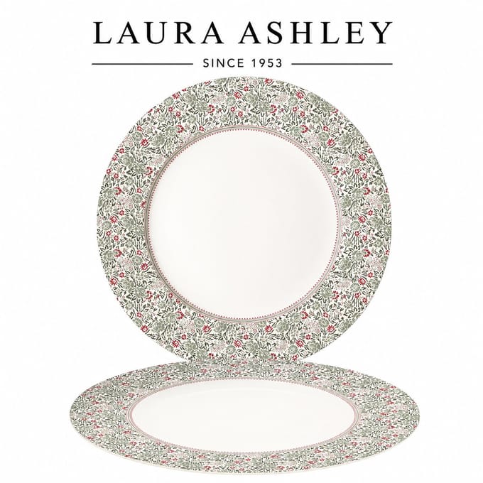 Laura Ashley Wild Clematis Collectables 2 Borden - Plat - Ø 23cm