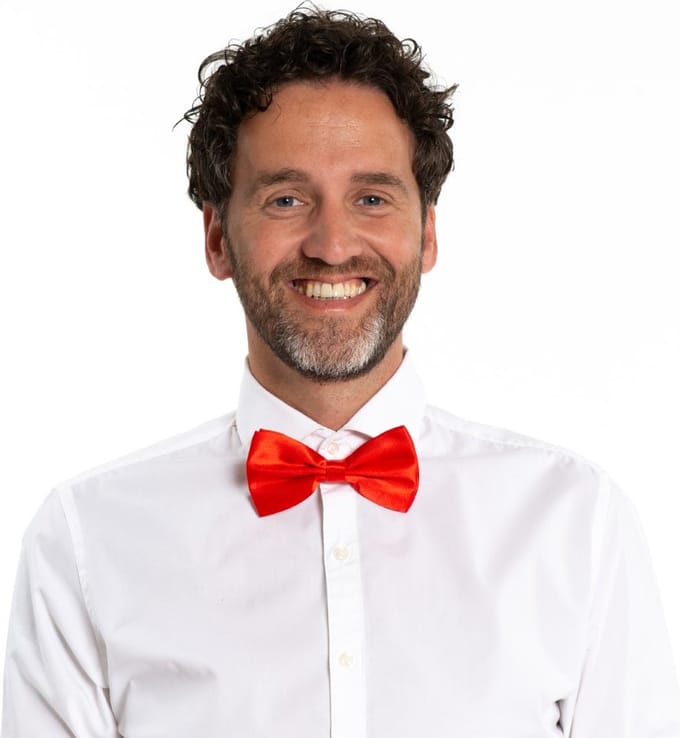 Partychimp Vlinderstrik Rood Carnavalskleding Heren Strik Carnaval Accessoires - Rood - Polyester