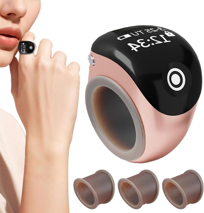 Vinger Teller - Digitale Klikker - Activiteiten Tellen - Real-time Apparaat - Verstelbaar - Rosé Goud