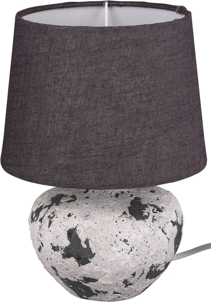 LED Tafellamp - Torna Bae - E14 Fitting - Rond - Mat Grijs - Keramiek