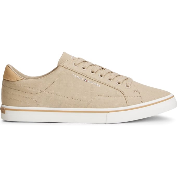 Tommy Hilfiger Canvas Embossed Trainers Sandalwood Größe: 42 | Trainers Outlet | Herren | Braun