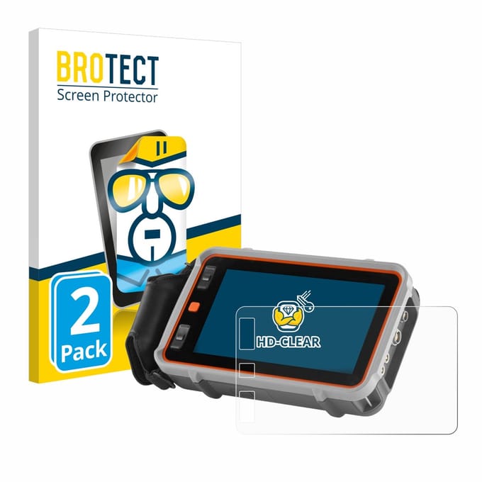 BROTECT - Screenprotector voor Waygate Technologies Krautkrämer USM 100 - Folie Beschermfolie transparant 2 Stuks