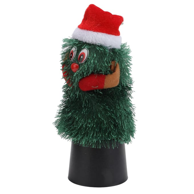 Arbre de Noël de Table Musical Rotatif Mignon Forme de Plante Figurine Décoration black